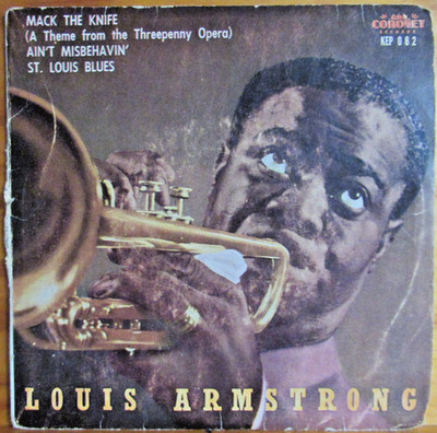 Louis Armstrong Mack The Knife 7 Inch Vinyl Coronet EP Jazz 1950s Single