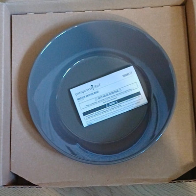 Pampered Chef Servierschüssel mittel Keramik grau 100083 für Küche & Esszimmer