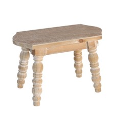 Wooden Bathroom Wood Foot Stool for Adults , Bedside Step Planter Stool for K