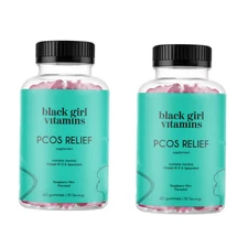 Black Girl Vitamins PCOS Relief – Hormone & Cycle Support for Women (2 Bottles)