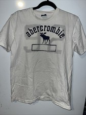 Vintage Y2K Abercrombie  Fitch White TShirt Size Men  s XL Single Stitch Moose