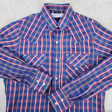 Vintage Pearl Snap Shirt Mens Small Western Cowboy Rodeo Retro 90s Rockabilly