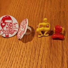 McDonald's Ronald McDonald Plastic Rings and Figures Fast Food Premiums Lot