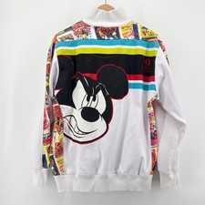 VTG RARE Disney Mickey Mouse Comic Print Track Jacket Full Zip Large 1928 1990s