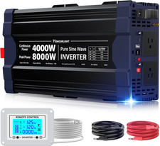 4000W Pure Sine Wave Inverter 12V DC to AC 110V/120V with Remote Control