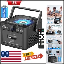 Compact Bluetooth Boombox with 5W Dual Speakers & Easy Tape Recording Function