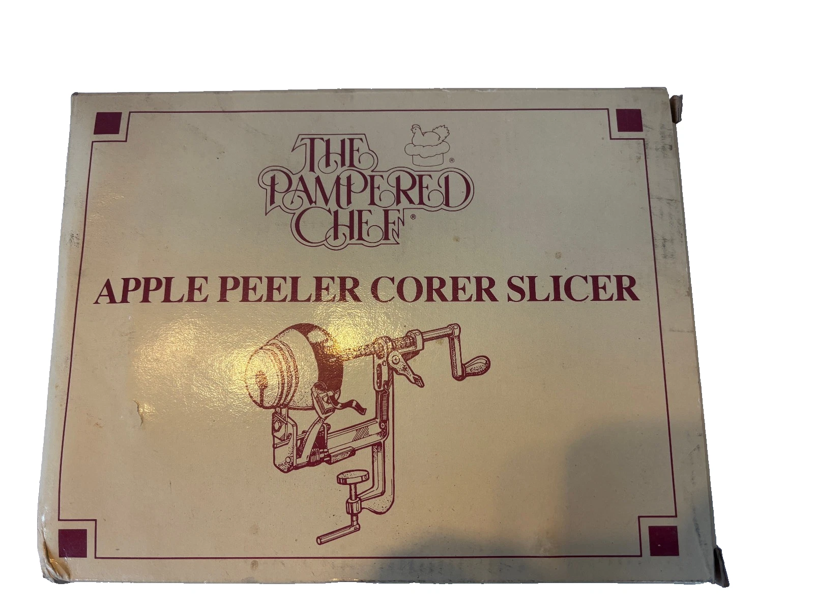 VTG - Pampered Chef Apple Peeler Corer Slicer 2430 Counter Clamp Adjustable