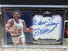 2024 Walt Frazier Knicks Legend Leaf Metal Auto HOF inscription 56/100 New York
