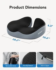 Seat Cushion for Office Chair Extra Large Memory Foam Cushion Anti-Slip Bottom