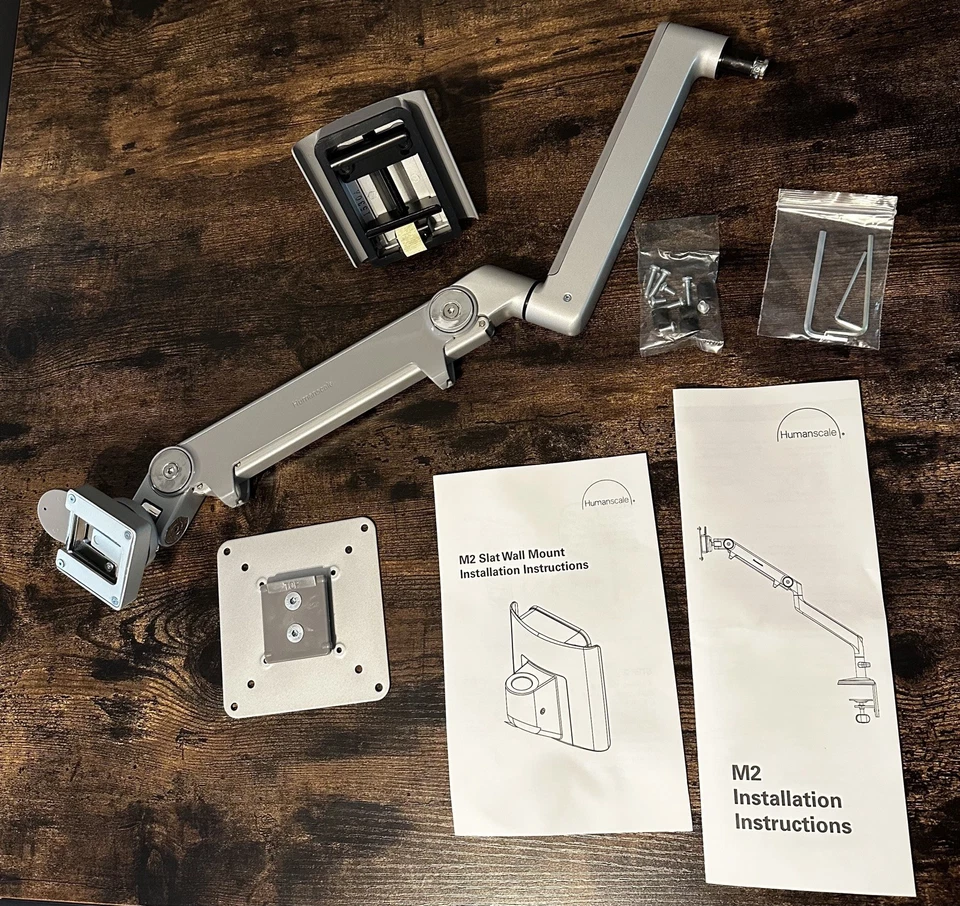 Humanscale M2 Monitor Arm - Silver/Gray - Slat Wall Mount - New (Open Box) - Image 2 of 3