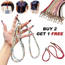 3IN1 Colorful Bling Sparkling Crossbody Phone Lanyard Strap Keychain for Women