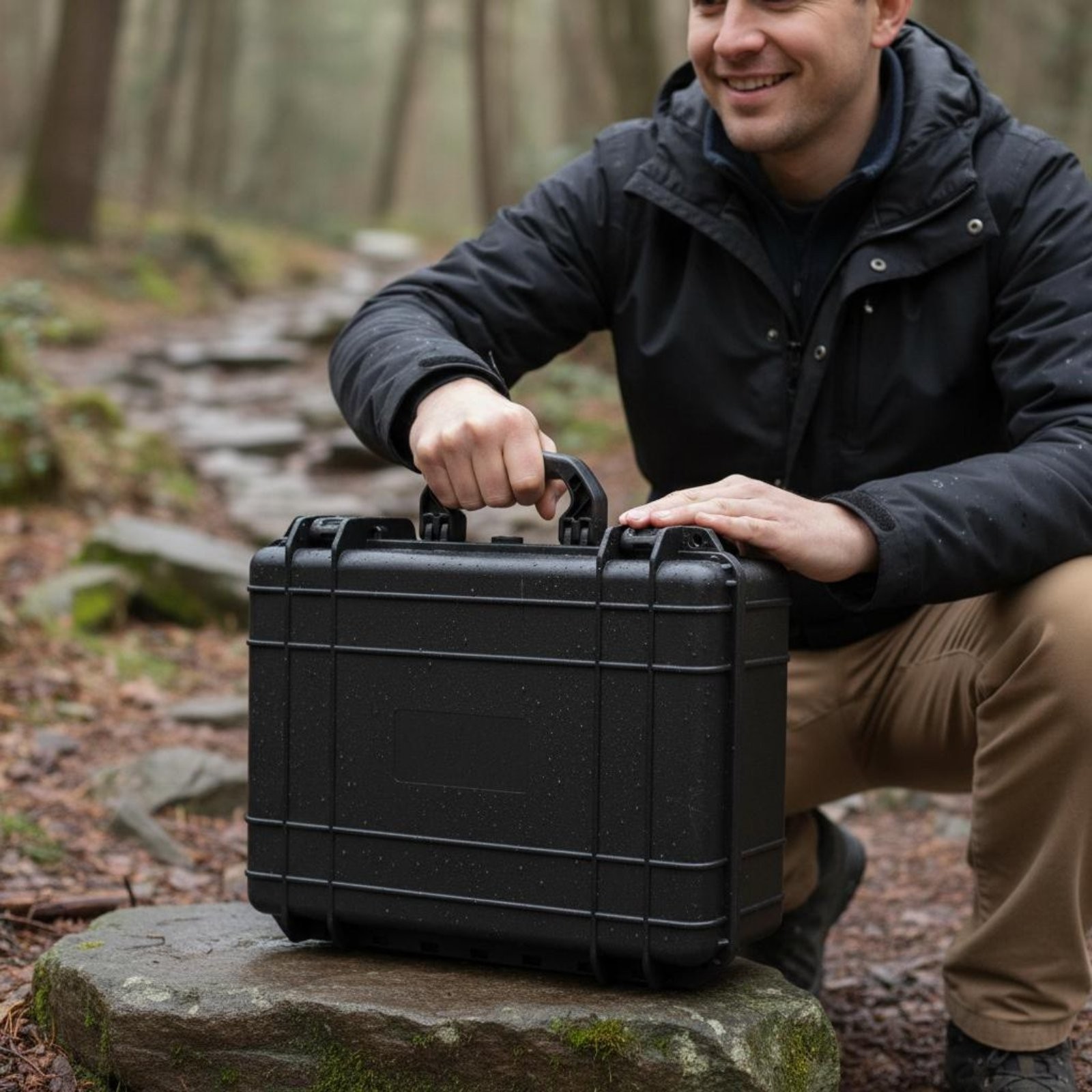Waterproof Equipment Case Dustproof Heavy Duty Safety Box Secure Double