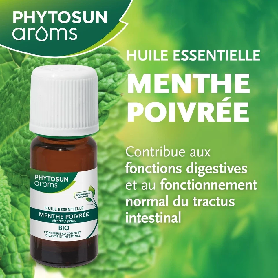 Huile essentielle Menthe poivrée Bio 10 ml Phytosun Arôms - Photo 2/4
