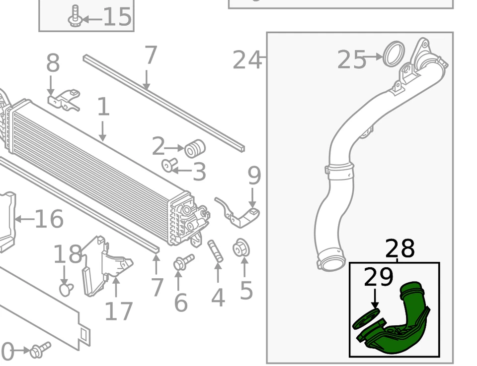 Tubo de admisión de aire genuino MAZDA CX-5 KF2P KF5P KFEP 2019-2024 SH01-13-33XF OEM Foto 2 de 4