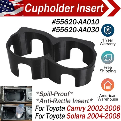 Cupholder Upgrade / Fix for 2002-2006 Toyota Camry & 2004-08 Solara Anti-Rattle