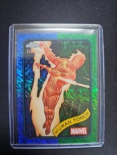 2025 Topps Chrome Marvel Human Torch #40 Blue-Green Shimmer 137/199