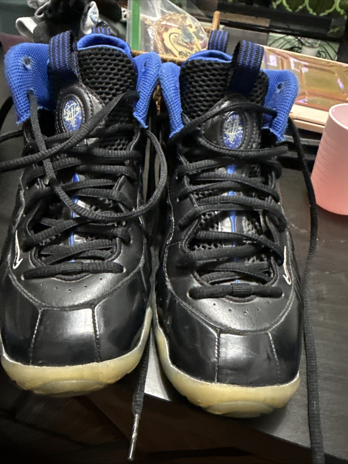 Nike Little Posite One 4.5Y Foamposite Black Hyper Royal