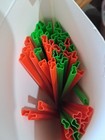 Stocking Christmas 50pc Straws Party Green And Red — photo 1