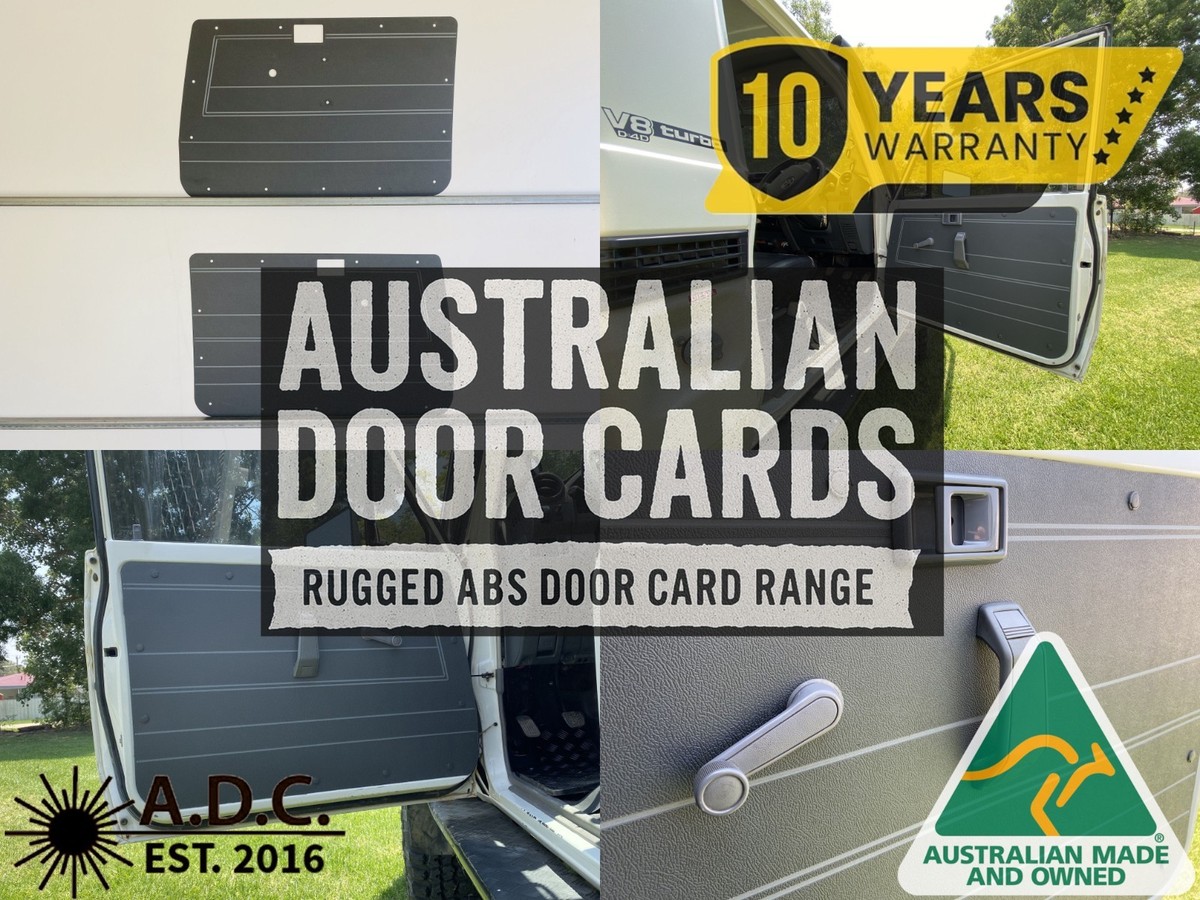 Grey ABS Waterproof Door Card- Fit Toyota Landcruiser 70 Series 84
