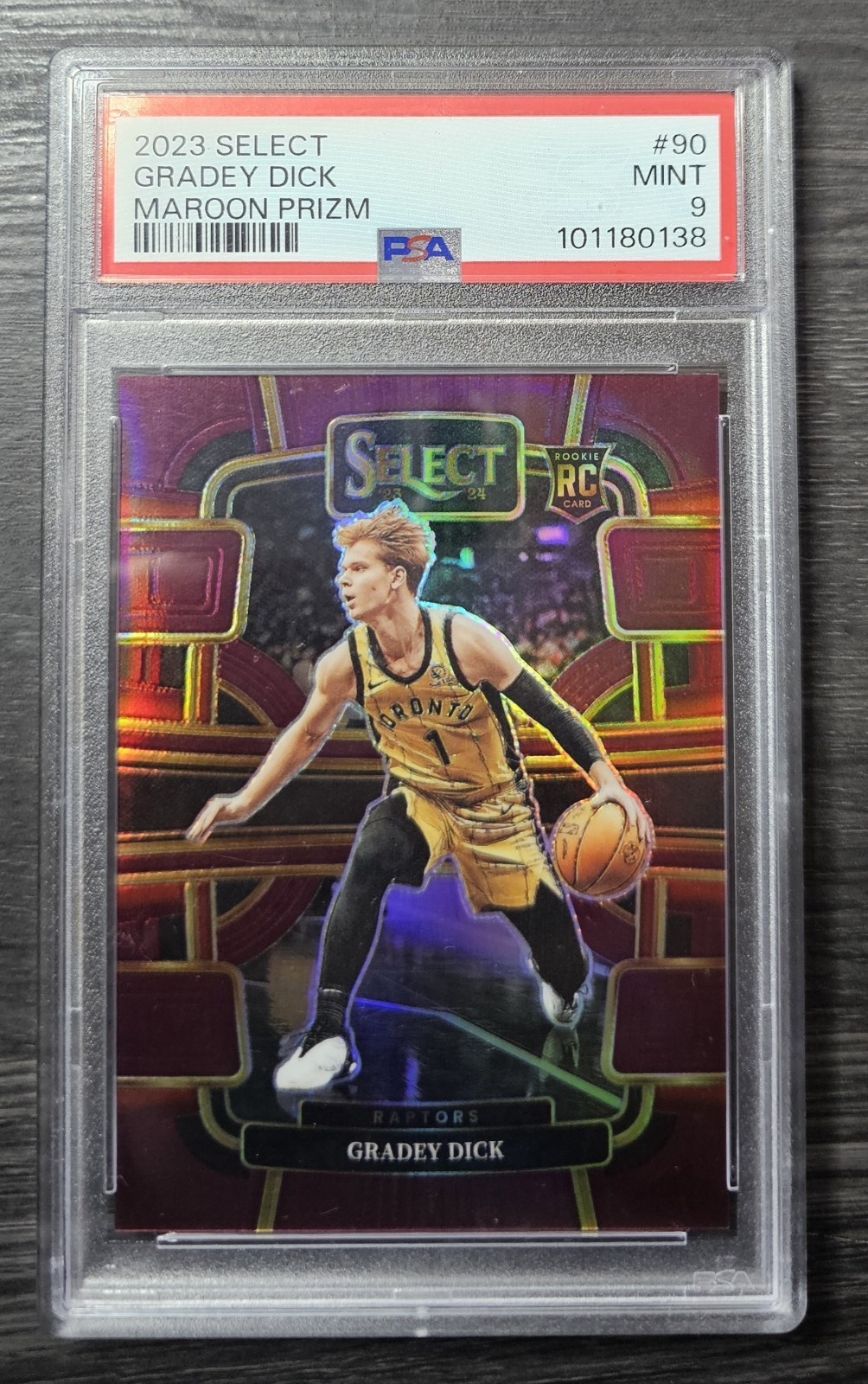 2023-24 Panini Select - Concourse Gradey Dick #90 Maroon Prizm /175 (RC)