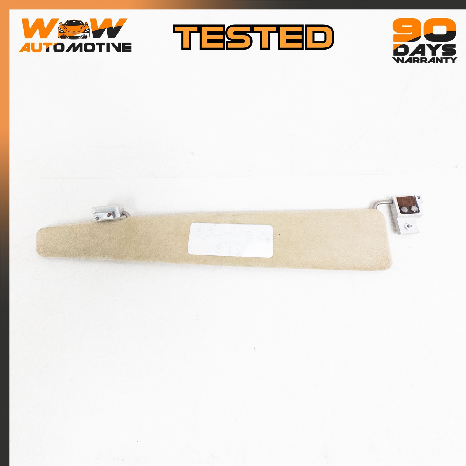 05-18 ASTON MARTIN V8 VANTAGE DB9 FRONT RIGHT SUNVISOR MIRROR ASSEMBLY BEIGE OEM