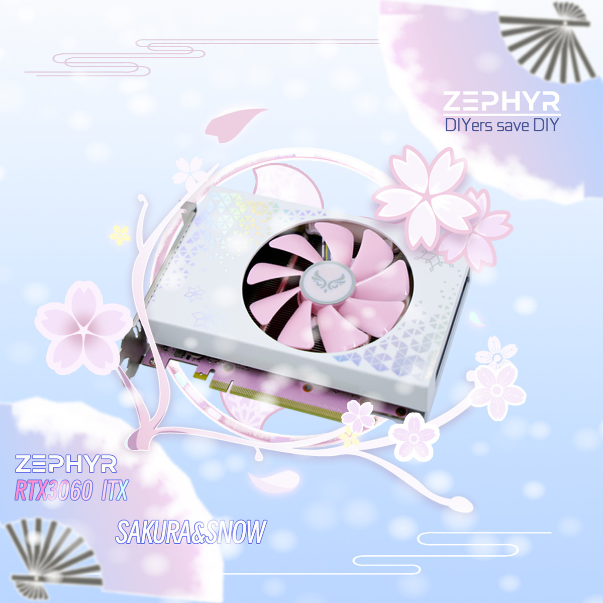 ZEPHYR RTX3060 ITX Sakura Snow 12G GDDR6 Graphics card | eBay