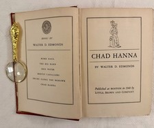 Chad Hanna by Walter D. Edmonds ( 1940 hc 1st edition )