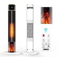 Electric Space Heater Low Energy Ceramic Fast Heating Fan Portable Remote