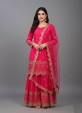 Indian Bollywood Pakistani Salwar Kameez Designer Party Wear Ethnic Sharara Suit