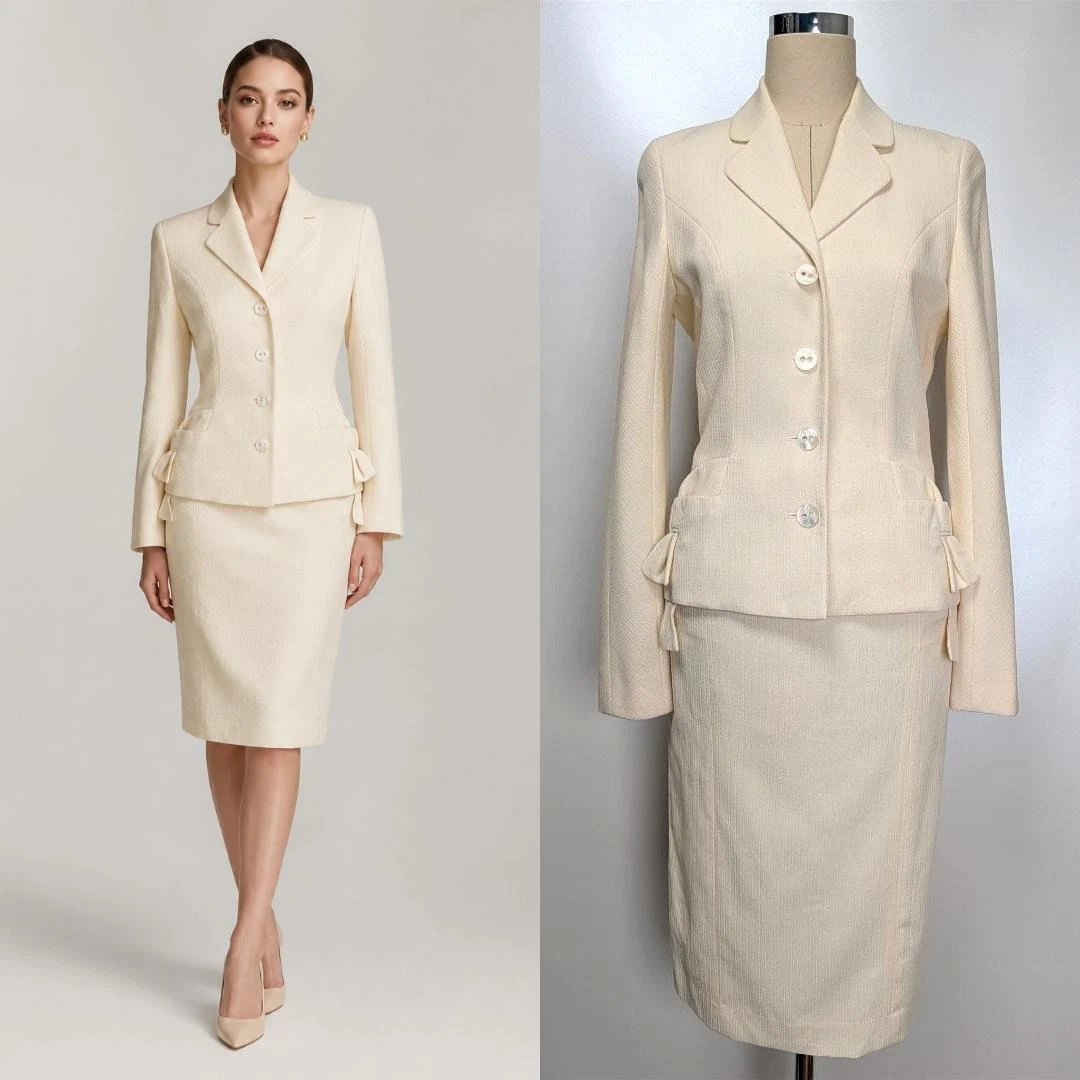 スーツ Christian Dior Double Suit Set-up Silk Dior White Suits & Suit Separates for Women Just Listed 2026