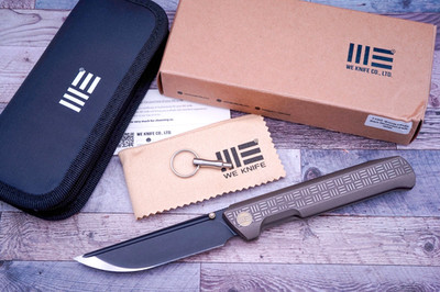 WE Knife 710G, 2-Tone M390 Blade, 2-Tone Bronze Anodized Titanium Handles