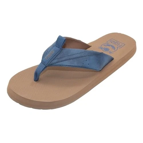 Flojos Men's Tango Flat Sandal, Brown/Tan, 7 - New Woth Tags