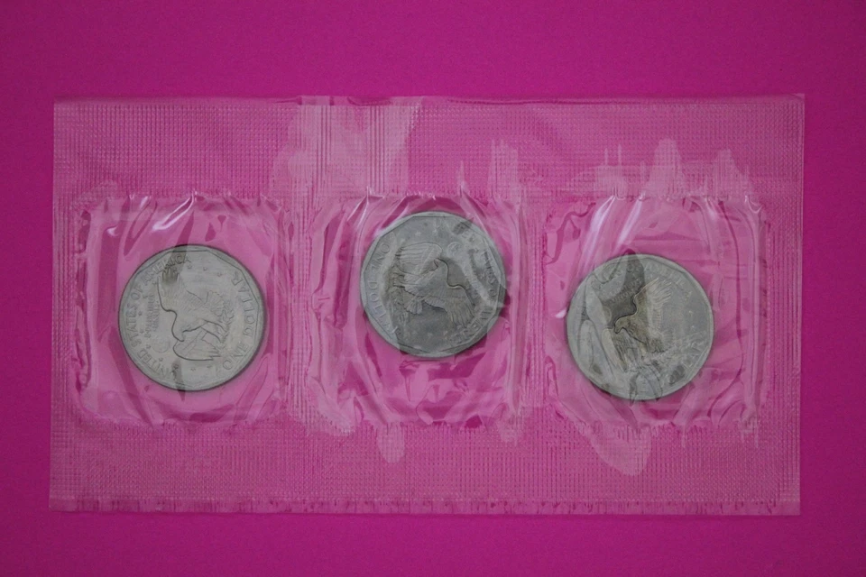 1979 Susan B Anthony Dollar Souvenir Set P D S 3 BU Dollar Coins Authentic 9041 - Image 4 of 4