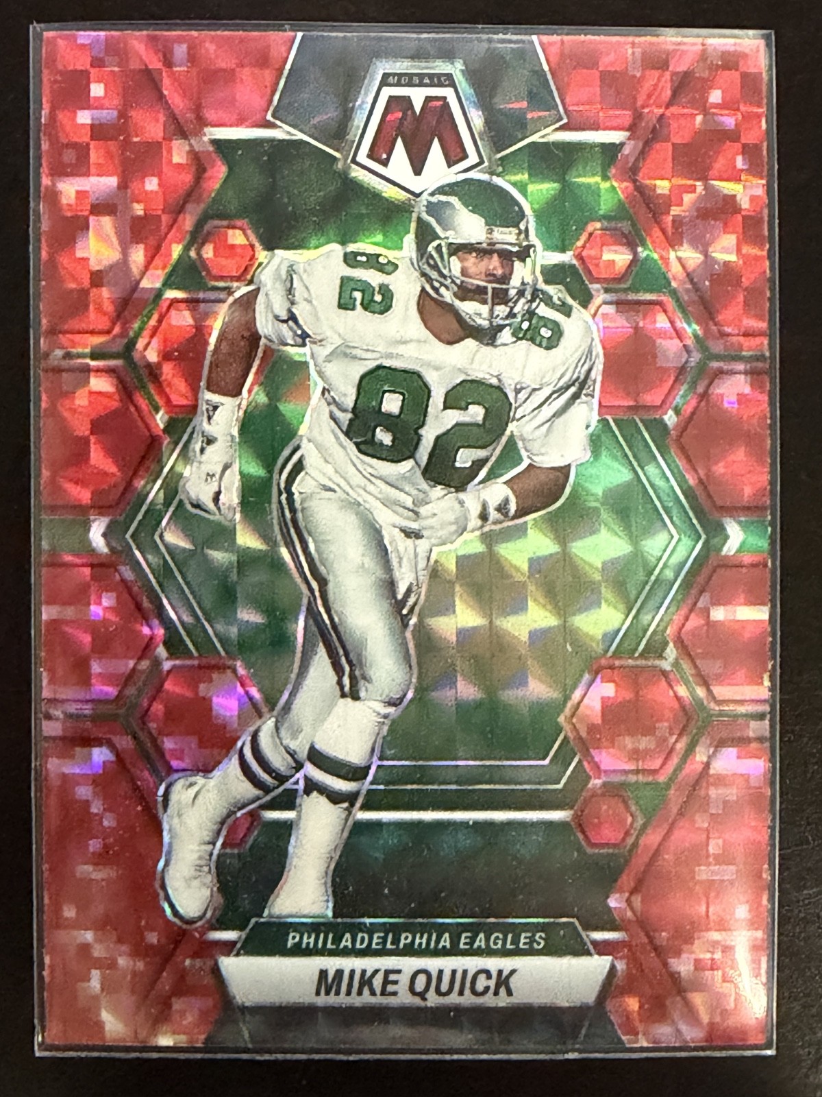 Mike Quick 2023 Panini Mosaic #200 Red Mosaic