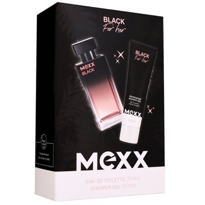 Mexx Black Woman Set 30 ml Eau de Toilette EDT & 50 ml Showergel Duschgel