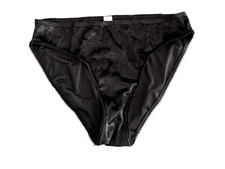 Victoria's Secret Velvet Bikini Panty Pure Black