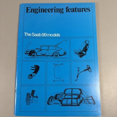 1975-1976 Saab Features Brochure 99GL Sedan WagonBack EMS Excellent Original