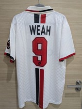 Very Rare BRAND NEW 90's AC Milan Match Issued Football Shirt Jersey #9 WEAH