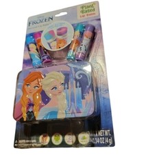 NEW DISNEY Frozen 4 pack Flavored Lip Balm with Storage Tin