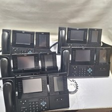 Lot 5 Cisco CP-9971-K9 VoIP IP Phone w Stand, Camera/ Handset - No power cord
