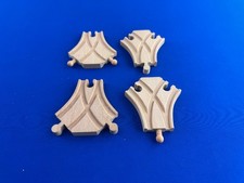 BRIO 1998 Wooden Tracks : SHORT CURVED SWITCHES 4pcs 