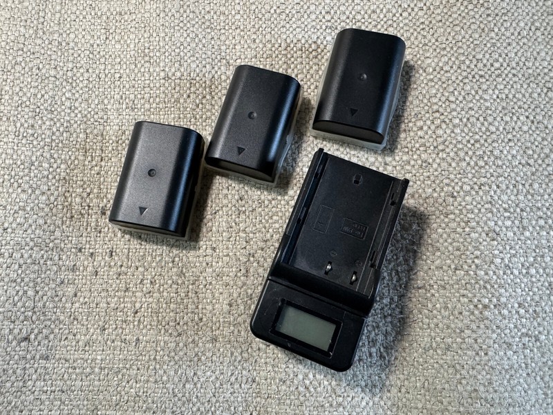 Green Extreme 3 Pack DMW-BLF19 Battery and Compact Smart Charger Kit 7.4V 2000m