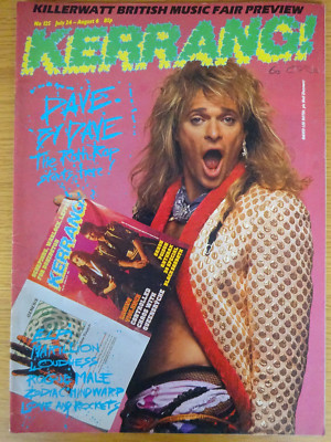 KERRANG ISSUE 125 DAVE LEE ROTH MARILLION LOUDNESS ZODIAC MINDWARP ELP ROGUE MAL