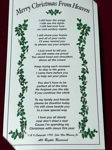 Christmas ornament Mooney Merry Christmas From Heaven pewter ornament Box MAX179 - Picture 4 of 5