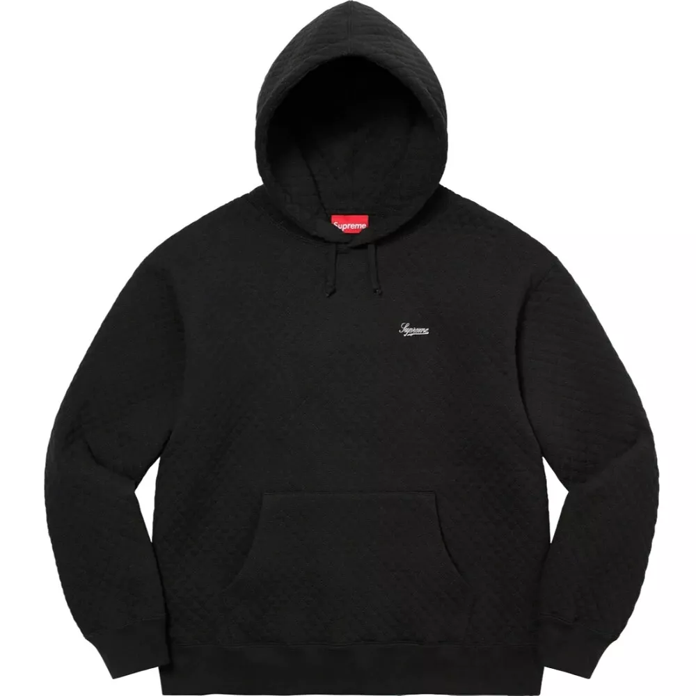 Sweat shirt à capuche matelassé Supreme Micro noir à capuche SS23 plaque logo taille M