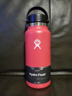 Vacuum Insulated Wide Mouth Stainless Steel Water Bottle w, 32 oz