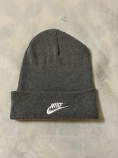 NWT NIKE PEAK TALL CUFF BEANIE HAT GREY