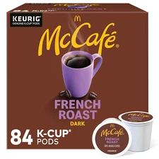 Mccafe French Roast, Keurig Single Serve K-Cup Pods, Dark Roast Coffee Pods, 84