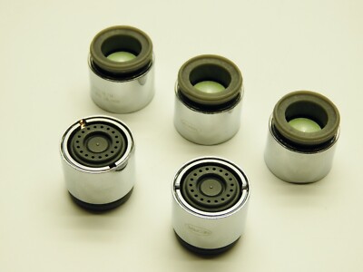 LOT of 5 Neoperl 0.5 GPM Dual Thread Faucet Aerator TAMPER PROOF A112.18.1M