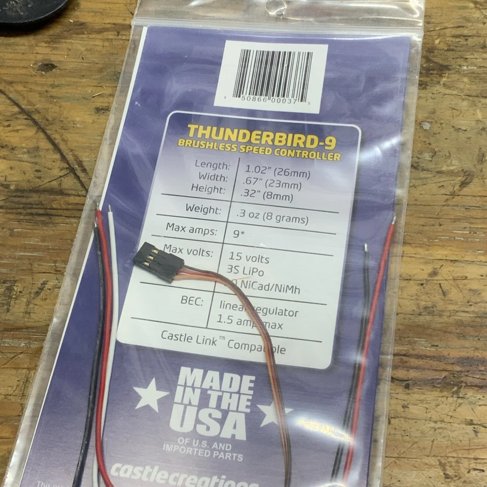 Castle Creations Thunderbird 9 Brushless Speed Controller 35 Lipo Max  - Image 3 of 4